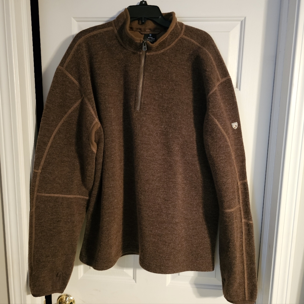 Kuhl XXXL fleece-lined and wool 3/4 pull over
